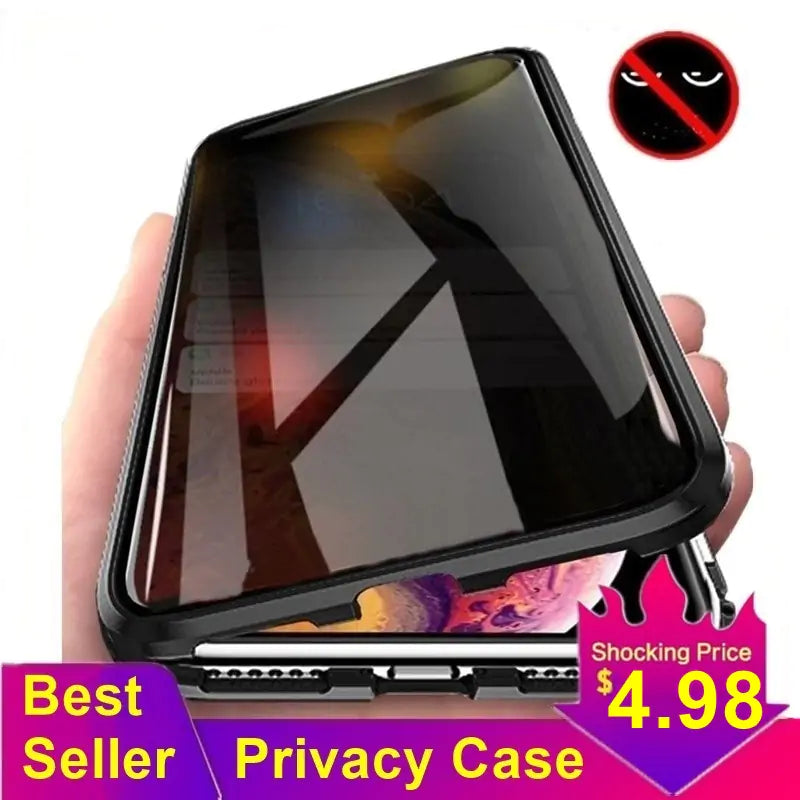 Glass Privacy Metal Phone Case