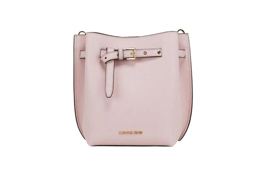 Michael Kors Emilia Small Powder Blush Leather Bucket Bag