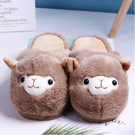 Fluffy Alpaca Slippers