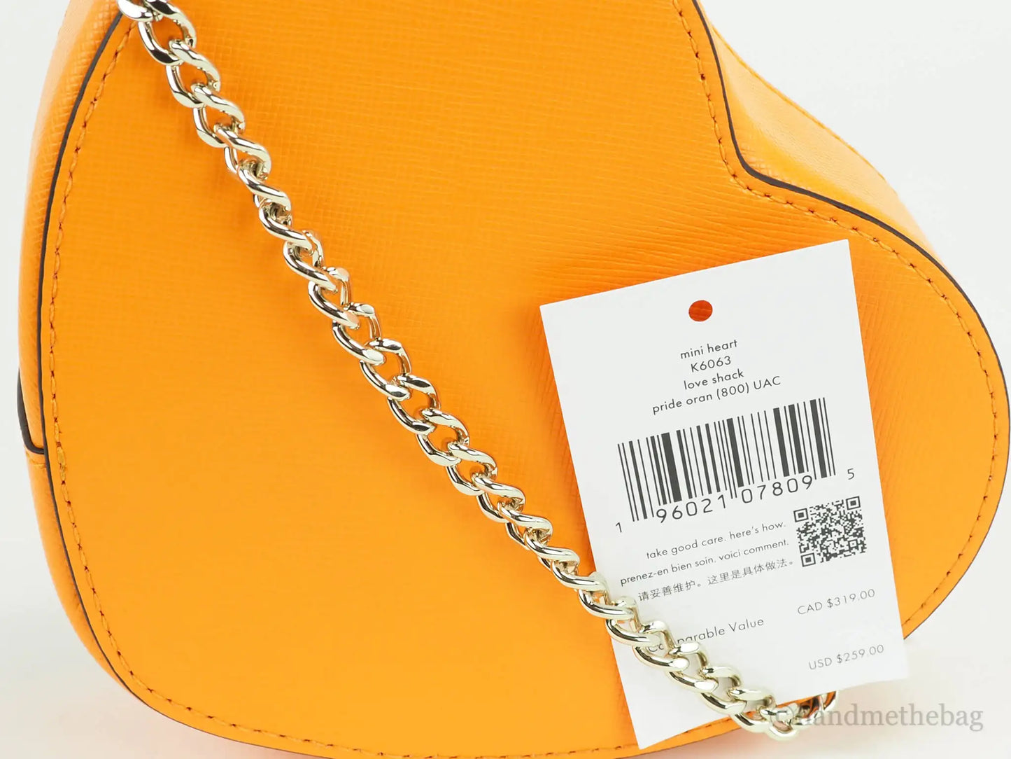 Kate Spade Love Shack Pride Orange Mini Heart Crossbody