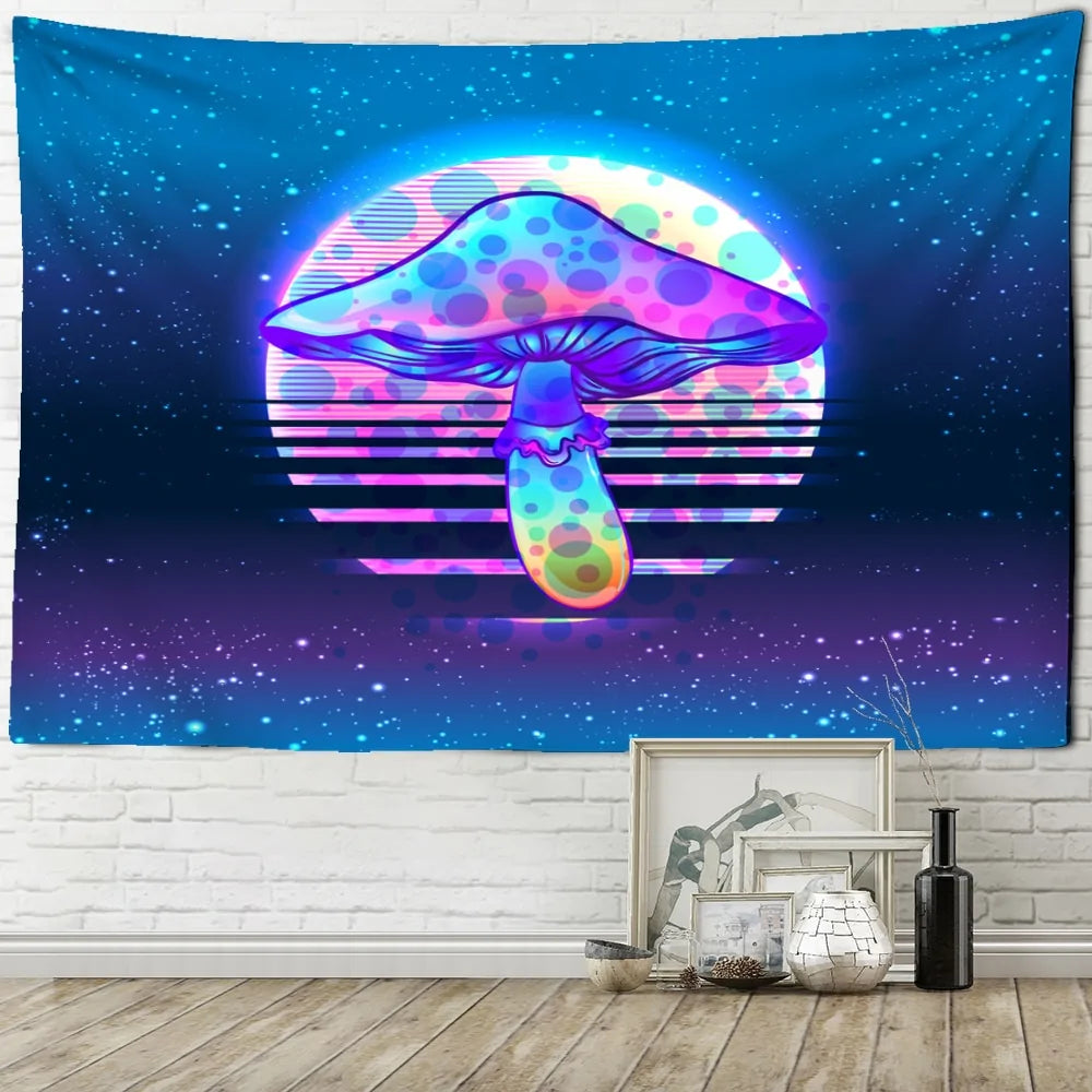 Illusory Art Mushroom Wall Hanging Tapestry