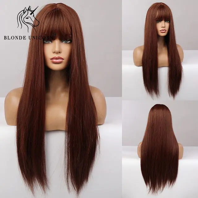 Synthetic Long Brown Wig