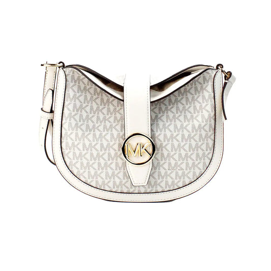 Michael Kors Gabby Small Cream Foldover Hobo Crossbody Bag