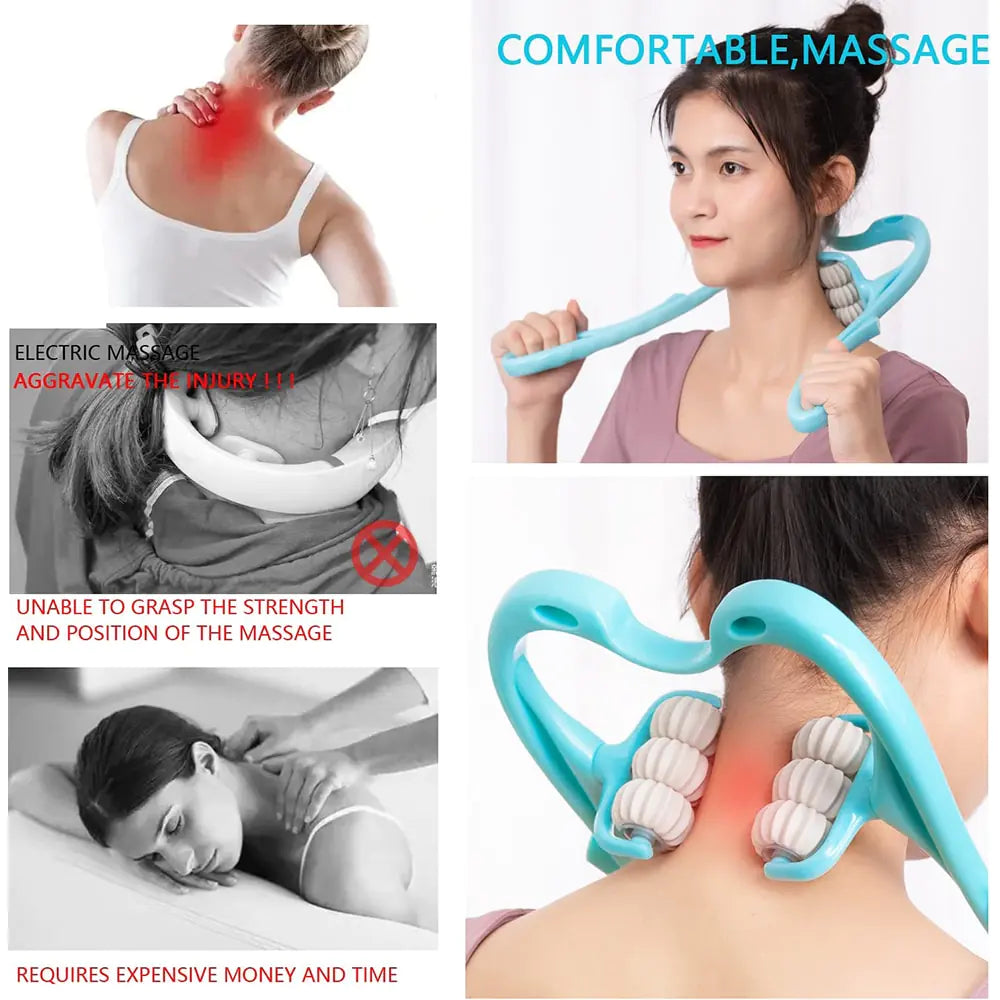 Manual Neck Massager Trigger Point Roller Massager